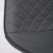 Dining chair in dark gray imitation leather AMANDA 45x54x h87 cm