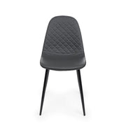 Dining chair in dark gray imitation leather AMANDA 45x54x h87 cm