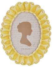 Large yellow oval photo frame te-2206 cm. 19.3 x 2.2 h 23.7