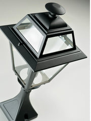 Outdoor Aluminum Die-Cast Lamp with Transparent Glass Diffusers - Graphite