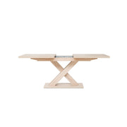 Extendable table with crossed legs, sonoma oak color 160-200x90xh76 cm