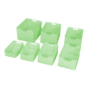 Rectangular light green polyester drawer 1-7 cm38x28h21