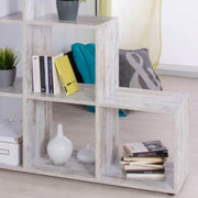 White Consumato ladder bookcase BERGAMO1 116x33x h118 cm