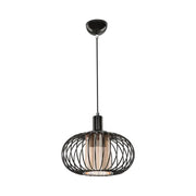 Terla MDL3674 pendant lamp with iron structure and glass diffuser