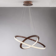 Modern and aluminum chandelier Brown integrated LED 60x40x h150 cm