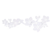 White flowers 4-seater metal hanger cm60x20,5x4