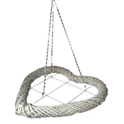 White wicker heart cm75