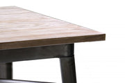 Iron table top in galvanized wood cm 80 x 160 x h 76