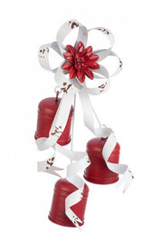 3x Red Metal Elsie Bell