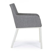 Gray powder coated aluminum chair 55x 62x 82h cm