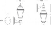 Up & Down E27 Applique In Resin black devil line
