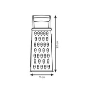 Handy grater with plastic handle