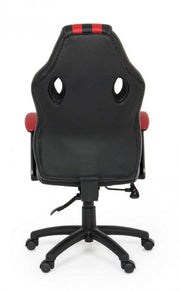 Office armchair with red leatherette Spider armrests