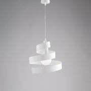 Modern hanging chandelier in iron one light White 30x h23 cm