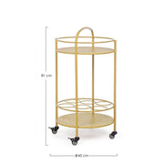 Yellow Ocher steel bottle trolley