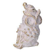 White resin owl cm13x9,7h20