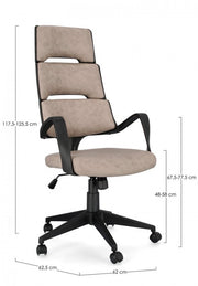 Bart modern executive office chair in gray fabric