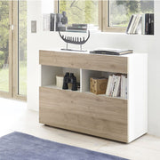Sideboard 1 drawer 1 flap white-oak 111x42xh 82 cm(ASTRAKATMBLRC-209007-05K)
