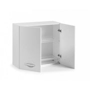 Wall cabinet for dish drainer White Ash Cm 80x32xH 72 with 2 doors