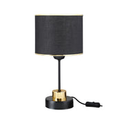 Metal table lamp and black fabric lampshade Arden ASZ1633