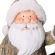 Resin Santa Claus with gray lantern 25.5x17h44cm