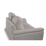 Gonzaga 3-Seater Sofa with Adjustable Headrests in Elephant Color