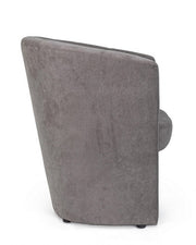 Armchair in wood and dark gray fabric BELIZE 64,5x63x h76 cm