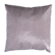 Squared gray eco-leather cushion cm38x38h38