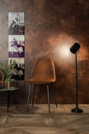 Faux leather chair with brown seat 44x50x84 cm
