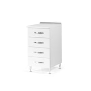 Chest of drawers for kitchen in white ash melamine wood cm H 85x50x40