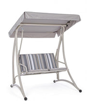 Two-seater steel rocking chair Ivory GRELY 145x120x h185 cm