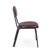 Vintage bordeaux Debbie chair in eco-leather