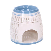 Round blue ceramic essence burner cmø12,6h12,6