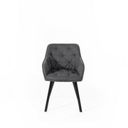 Set of 2 Fabric Chairs - 60cm x 55cm x 79cm