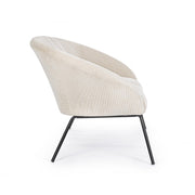 Aiko Velvet steel white velvet sofa 142 x 80 x 75 cm