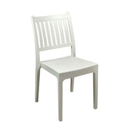 Minerva white molded plastic chair cm52x46h87