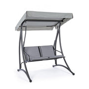 Two-seater steel rocking chair Anthracite GRELY 145x120x h185 cm