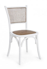 Rustic style white wooden chair