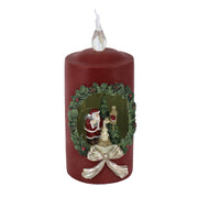 Red led resin candle cm8x8h19