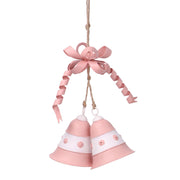 Pink metal bell cm23x15h6