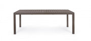 Extendable brown aluminum garden furniture table Hide 200-300 x 100 cm