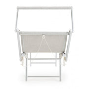 OCEAN folding sunbed in gray aluminum