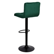 Dark Green Adjustable Stool with Matte Black Legs