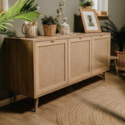 Bali 51A sideboard 3 wicker effect doors
