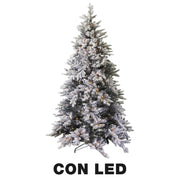 Tallinn snowy tree 851 branches 230 green LEDs cm ø97h180