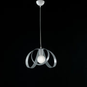 Studio suspension lamp in White Gray iron one light 32x h24 cm