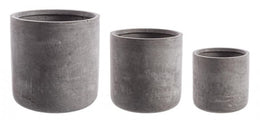 Set3 P.Vaso Cement Cyl Grey