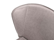 Faux leather chair and light gray seat 49x56x82h cm