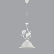Hanging chandelier in white silver iron 30x h34 cm