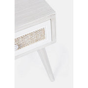 Bedside cabinet in MDF one drawer White MONTIEL 35x30x h46.5 cm